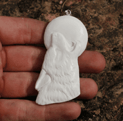 VLK A MĚSÍC, KOSTĚNÝ AMULET - AMULETY ZVÍŘATA