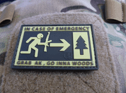 IN EMERGENCY, 3D PATCH NÁŠIVKA, SUCHÝ ZIP - NÁŠIVKY - VOJENSKÉ