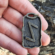 IHWAZ - RUNOVÝ AMULET, ZINEK STAROMOSAZ - RUNY