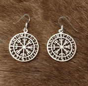 VEGVÍSIR - ISLANDSKÁ RUNA, NÁUŠNICE BRONZ - NÁUŠNICE - BRONZ