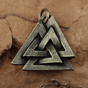 VALKNUT, VIKINSKÝ PŘÍVĚŠEK, STAROMOSAZ - VIKINGSKÉ AMULETY