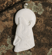 VLK A MĚSÍC, KOSTĚNÝ AMULET - AMULETY ZVÍŘATA