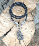 BLACK SNAKE, KOVANÝ HAD, KOŽENÉ BOLO - KELTSKÉ AMULETY