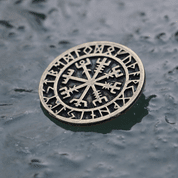 VEGVISIR - KOMPAS, ISLANDSKÁ RUNA, PŘÍVĚŠEK, STAROMOSAZ - VIKINGSKÉ AMULETY