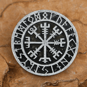 VEGVISIR - KOMPAS, ISLANDSKÁ RUNA, PŘÍVĚŠEK, ZINEK - VIKINGSKÉ AMULETY