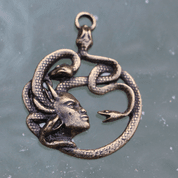 MEDUSA, ANTICKÝ TALISMAN, ZINEK, STAROMOSAZ - VŠECHNY AMULETY, VLASTNÍ VÝROBA