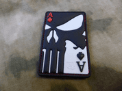 PUNISHER ACE OF SPADES, 3D PATCH NÁŠIVKA, SUCHÝ ZIP - NÁŠIVKY - VOJENSKÉ