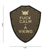 FUCK CALM VIKING NÁŠIVKA, SUCHÝ ZIP - NÁŠIVKY - VOJENSKÉ