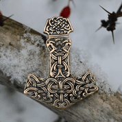 MJÖLNIR THOROVO KLADIVO BRONZOVÝ PŘÍVĚŠEK - VIKINGSKÉ AMULETY