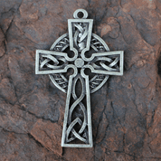 IRSKÝ KŘÍŽ - BOHATĚ ZDOBENÝ, ZINEK - KELTSKÉ AMULETY