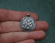 SLEIPNIR VIKINSKÝ KŮŇ, AMULET SKANDINÁVIE X.STOLETÍ, STŘÍBRO 925 11G - PŘÍVĚSKY