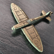 SUPERMARINE SPITFIRE, PŘÍVĚSEK LETADLO, STAROMOSAZ - VŠECHNY AMULETY, VLASTNÍ VÝROBA