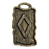INGWAZ, Inguz, runový amulet, zinek staromosaz Wulflund