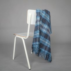 SVETR S LÍMCEM NA KNOFLÍKY, MERINO VLNA, MODRÝ - VLNĚNÉ SVETRY - MÓDA