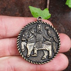 SLOVANSKÝ VLK AMULET ZINEK STAROMOSAZ - SLOVANSKÉ AMULETY - ŠPERKY
