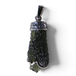 Sterling Silver Pendant with Moldavite, Ag 925