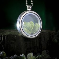 VLTAVÍN SKLENĚNÁ DÓZA - VÝROBKY Z NEROSTŮ - HOME DECOR