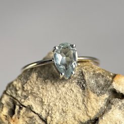 SHAMROCK, STŘÍBRNÝ PRSTEN, TOPAZ, AG 925 - PRSTENY - STŘÍBRNÉ ŠPERKY