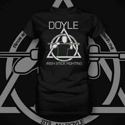 DOYLE STYLE, IRISH STICK FIGHTING, ČERNÉ DÁMSKÉ TRIČKO - TRIČKA DÁMSKÁ - MÓDA