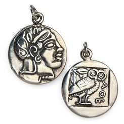 ATHÉNSKÁ TETRADRACHMA, STŘÍBRNÝ PŘÍVĚSEK, AG 925 - PŘÍVĚSKY - STŘÍBRNÉ ŠPERKY