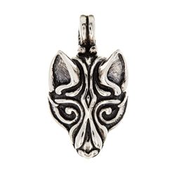 VLK FENRIR, stříbrný přívěšek, vikinský výtvarný styl, stříbro 925, 16 g -  větší