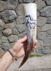 SLEIPNIR, NÁKONČÍ NA OPASEK - VIKING, STAROMOSAZ - SPONY A KOVÁNÍ - SEDLÁŘSTVÍ