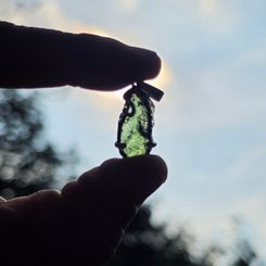 LUNARIS, Moldavite pendant, silver 925/1000