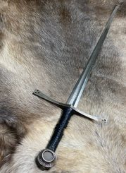 FLORIAN - středověký jeden a půl ruční leptaný ostrý meč