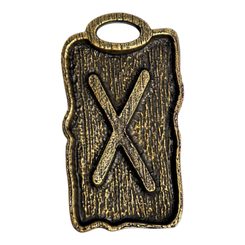 GEBO - RUNOVÝ AMULET ZINEK STAROMOSAZ - RUNY - ŠPERKY