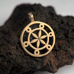 KOLOVRAT, BRONZOVÝ TALISMAN - PŘÍVĚSKY - ŠPERKY