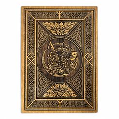 KELTSKÝ VLK S ORNAMENTY, NÁSTĚNNÁ DEKORACE, DŘEVO 32X44CM - DŘEVĚNÉ OBRAZY - HOME DECOR