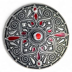 KELTSKÁ BROŽ, AUVERS-SUR-OISE,POSTŘÍBŘENÁ BRONZ - BROŽE A KNOFLÍKY - ŠPERKY