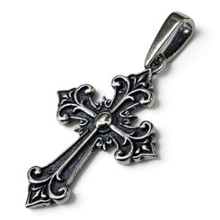 Silver Pendant, Musketeer Cross, 925 Sterling Silver