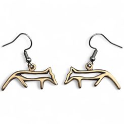 GUMPI, SÁMSKÝ VLK, NÁUŠNICE, BRONZ - NÁUŠNICE - STŘÍBRNÉ ŠPERKY