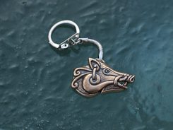 KELTSKÝ KANEC, BRONZ, KLÍČENKA - KLÍČENKY Z KOVU - ŠPERKY