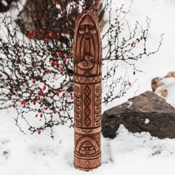 DĚDEK DOMOVNÍK S ROHEM, STRÁŽCE DOMÁCNOSTI, DŘEVO - SOŠKY, RELIÉFY, TRUHLY - HOME DECOR