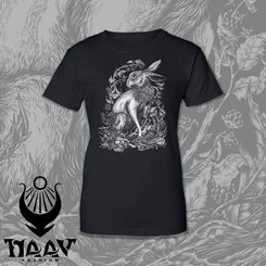 ZAJÍC, dámské tričko černé, druidská kolekce