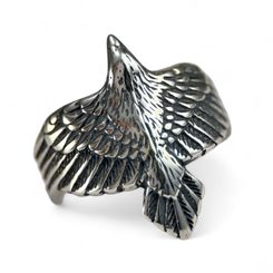 CORVUS, VRÁNA, STŘÍBRNÝ PRSTEN, AG 925 - PRSTENY - STŘÍBRNÉ ŠPERKY