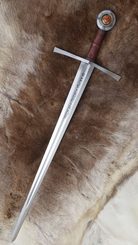 BOHEMIA - PATRIA - NOSTRA, středověký jednoruční meč FULL TANG