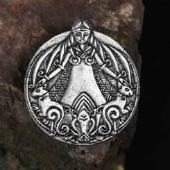 FREYA vikinská Bohyně, amulet, zinek starostříbro