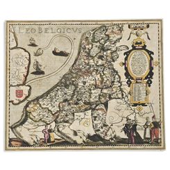 BELGIE, HISTORICKÁ MAPA, RUČNÍ PAPÍR - PLAKÁTY - HOME DECOR