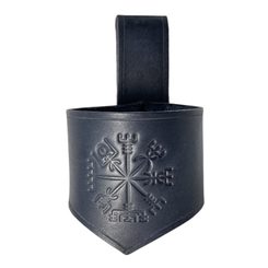 VEGVÍSIR KOŽENÝ DRŽÁK NA ROHY ČERNÝ - PŘÍSLUŠENSTVÍ PRO ROHY - STOLOVÁNÍ