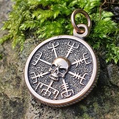 VEGVÍSIR SKULL - islandská runa, přívěšek bronz