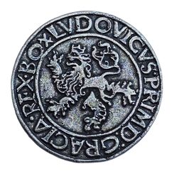 ČECHY, RUDOLF II, TOLAR, REPLIKA MINCE - ZINEK - STŘEDOVĚK AŽ RENESANCE, MINCE - KOVÁŘSTVÍ A MINCE