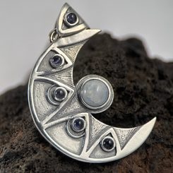SHAMROCK, STŘÍBRNÉ NÁUŠNICE S IJOLITEM, AG 925 - NÁUŠNICE - STŘÍBRNÉ ŠPERKY