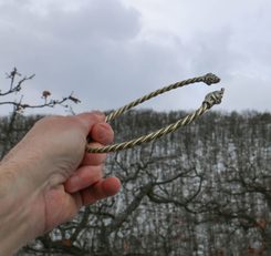 MIDGARDSORMR, VIKINGSKÝ TORQUES, MOSAZ - TORQUESY - ŠPERKY