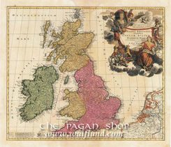 VELKÁ BRITÁNIE, Johann Baptist Homan 1663 - 1724, historická mapa, faksimile