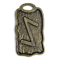 IHWAZ - RUNOVÝ AMULET, ZINEK STAROMOSAZ - RUNY - ŠPERKY