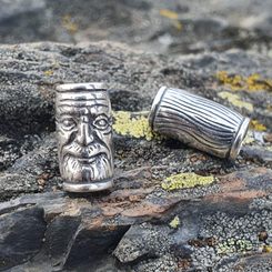 VIKING BEARD RING - STŘÍBRNÝ KORÁLEK DO VOUSŮ, GREYBEARD, AG 925 - DROBNÉ STŘÍBRNÉ ŠPERKY - STŘÍBRNÉ ŠPERKY