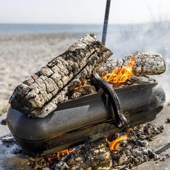 PÁNEV PERUNIKA 23 CM, PÁNVIČKA S VIDLIČKOVOU RUKOJETÍ - OSTATNÍ BUSHCRAFT VÝROBKY - TÁBOŘENÍ A ŘEMESLA